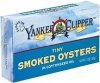 Yankee Clipper smoked oysters in cottonseed oil, tiny Calories
