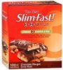Slim-Fast snack bars chocolate nougat gone nuts Calories