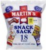 Martin's snack sack assorted Calories