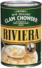 Riviera soup clam chowder new england chunky Calories