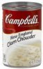 Campbells soup condensed, new england clam chowder Calories