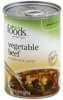 Lowes foods soup condensed, vegetable beef Calories