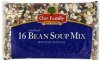 Our Family soup mix 16 bean, ham flavor Calories