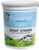 Lucerne sour cream light Calories