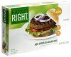 Eating Right soy protein burgers Calories