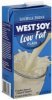 WestSoy	 soymilk drink low fat, plain Calories