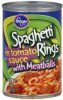 Kroger spaghetti rings in tomato sauce with meatballs Calories