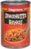 Wegmans spaghetti rings in tomato sauce Calories