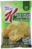Kellogg's special k cracker chips sour cream and onion Calories