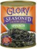 Glory Foods spinach seasoned country style Calories