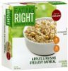 Eating Right steelcut oatmeal apples & raisins Calories