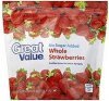 Great Value strawberries whole, no sugar added Calories