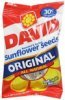 Davids sunflower seeds original Calories