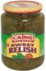 Cains Pickles sweet relish Calories