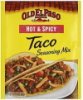 Old El Paso taco seasoning mix hot & spicy Calories