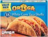 Ortega taco shells white corn Calories