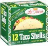 La Tiara taco shells white corn Calories