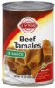 Parade tamales beef, in sauce Calories