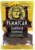 Pemmican tender peppered sliced and shaped beef jerky Calories
