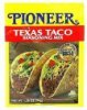 Pioneer texas taco seasoning mix Calories