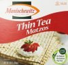 Manischewitz thin tea matzos Calories
