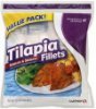 Safeway tilapia fillets boneless & skinless, value pack Calories