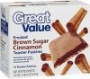 Great Value toaster pastries frosted brown sugar cinnamon Calories