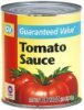 Guaranteed Value tomato sauce Calories