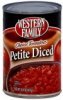 Western Family tomatoes choice, petite diced Calories