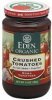 Eden Organic tomatoes crushed, no salt added, unpeeled Calories