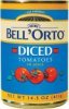Bell'orto tomatoes diced in juice Calories