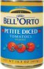 Bell'orto tomatoes petite diced in juice Calories