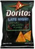 Doritos tortilla chips last call jalapeno popper flavored Calories