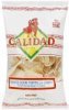 Calidad tortilla chips white corn Calories
