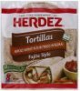 Herdez tortillas whole wheat flour, fajita style Calories