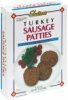 Sheltons turkey sausage patties Calories