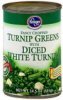 Kroger turnip greens fancy chopped, with diced white turnips Calories