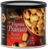 CVS virginia peanuts country style, roasted & salted Calories