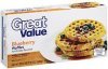 Great Value waffles blueberry Calories