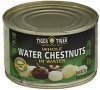 Tiger Tiger water chestnuts whole, in water Calories
