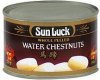 Sun Luck water chestnuts whole peeled Calories