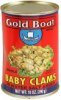 Gold Boat whole baby clams in water, salt added Calories