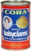 Cora whole baby clams Calories