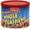 Giant whole cashews honey roasted Calories