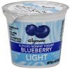 Wegmans yogurt blended, nonfat, light, blueberry Calories