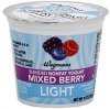 Wegmans yogurt blended, nonfat, light, mixed berry Calories