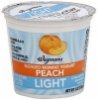 Wegmans yogurt blended, nonfat, light, peach Calories