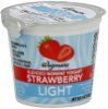 Wegmans yogurt blended, nonfat, light, strawberry Calories