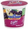 Blue Bunny yogurt light, blackberry creme Calories