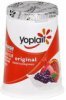 Yoplait yogurt low fat, blackberry pomegranate Calories